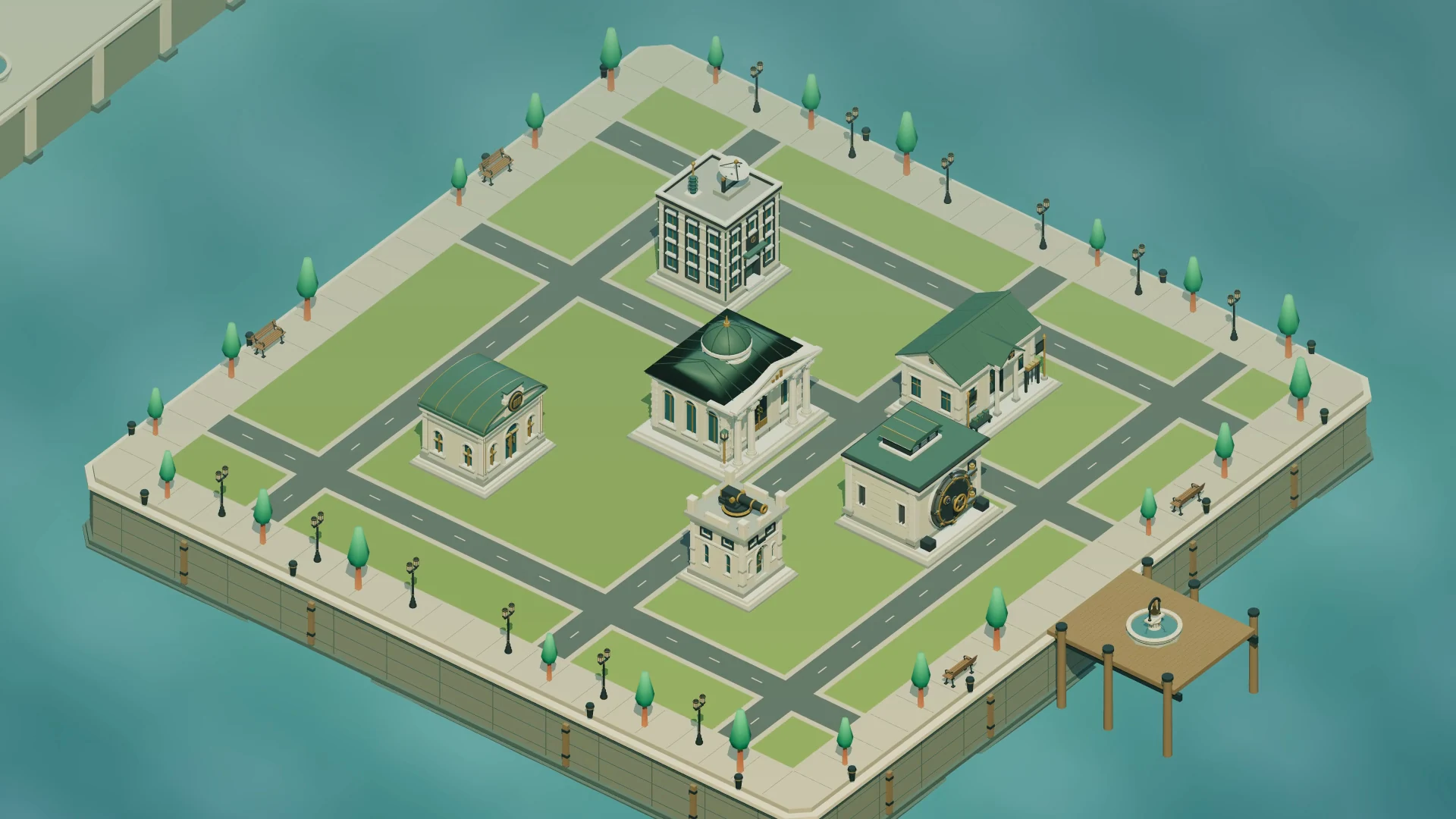 The Clash of Cash district viewed from above